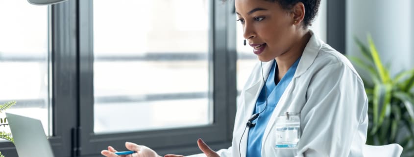 doctor and telehealth call